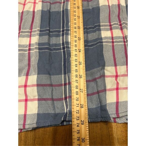 Woolrich Womens Shirt Size XXL Blue Plaid Collared Button Down Long Sleeve - Picture 6 of 6